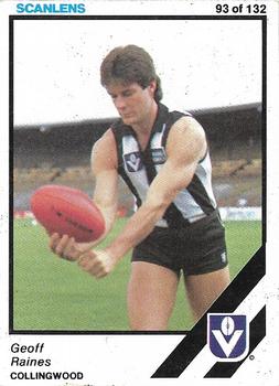 1984 Scanlens VFL #93 Geoff Raines Front